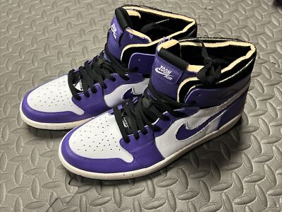 Nike Air Jordan 1 Zoom Air CMFT Men's Sz 12.5 White Black Purple