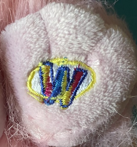 Webkinz Plush Stuffed Animal No Code Ribbon Yorkie Pink Purple White Ribbon Soft - Picture 9 of 9