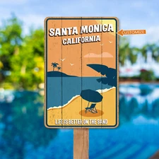 Beach Sign Custom Name Beach House Ocean Waves Nautical Surf Shop 108120130005