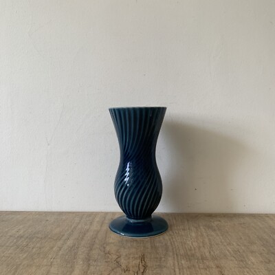 Vintage rustikaler Stil Dartmouth blau/türkis Wirbel Hochglanz Vase Display Dekor
