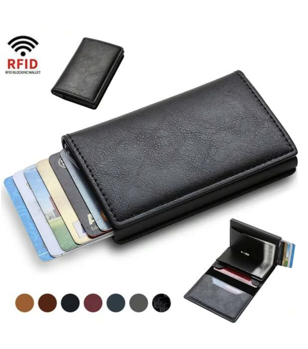 Carteras Para Hombre Billetera Portabilletes en Piel de Cuero Monedero  Tarjetero