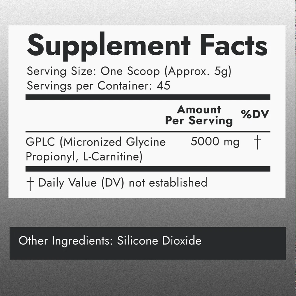 GPLC - Glycine Propionyl L Carnitine, Glycine, L Carnitine - Image 2 of 4