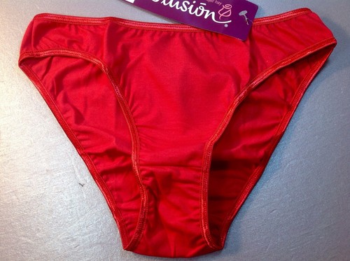 Women Panties,Bikinis"ILUSION"Mexico Size L. Red Solid Soft 93%CottonW/decoratio - Picture 2 of 9