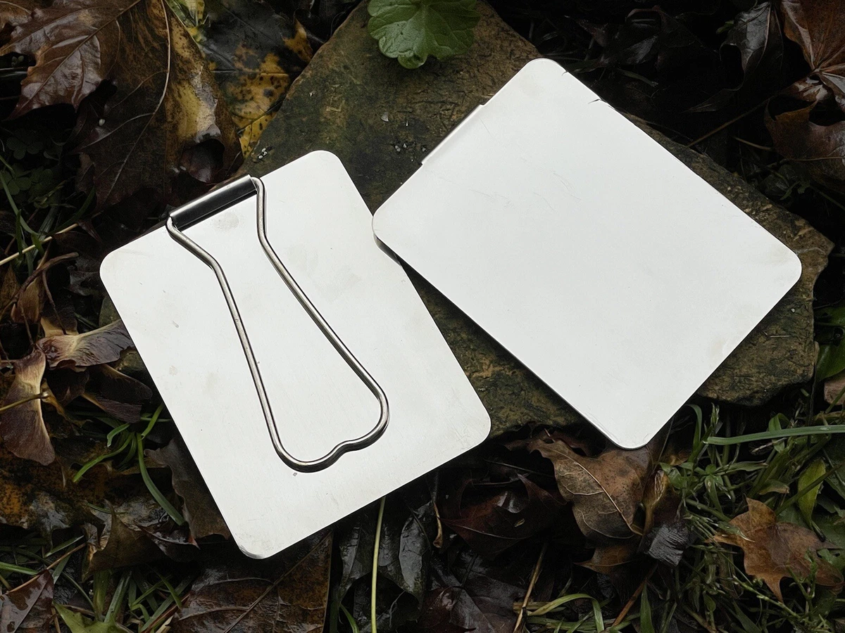 Vintage Polished Stainless Steel Shaving Mirror Shatterproof Great Gifts for Him