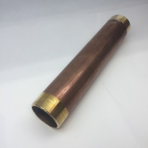 2"x12" MNPT BRASS THREADED RED COPPER PIPE NIPPLE eBay