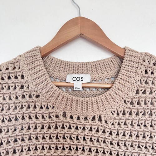 COS Women’s Vest Size S Beige Chunky Knit Sleeveless Top - Picture 3 of 5