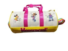 New Loungefly Disney Mousercise Mickey, Minnie Mouse & Donald Duck Duffle Bag