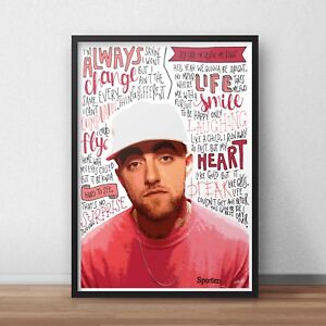 Mac Miller Poster Print Wall Art A5 A3 Tribute Self Care Good News Ebay