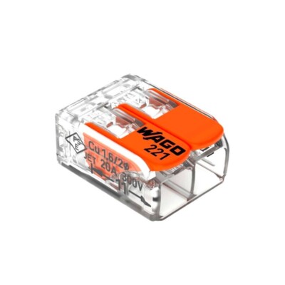WAGO Klemmen 221-412 Steckklemme 2 - Leiter 0,14-4mm² Verbindungsklemme COMPACT