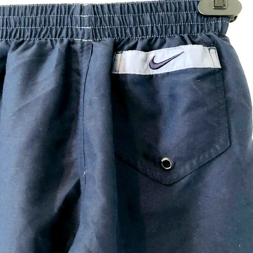 Nike Swim Trunks Shorts w/ Lining Boys Size Sm Gray & Navy Blue - Picture 4 of 8