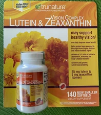 TruNature, Lutein & Zeaxanthin Vision Complex, 140 SOFTGELS.