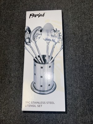 Parini 7 pc Stainless Steel Utensil Set NEW