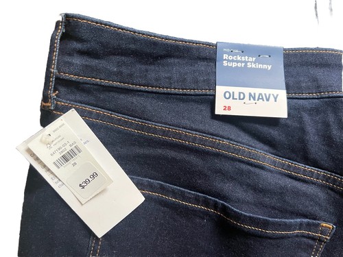 Old Navy Women’s 28 Jeans Mid Rise ROCKSTAR Super Skinny Stretch NEW - Picture 3 of 6