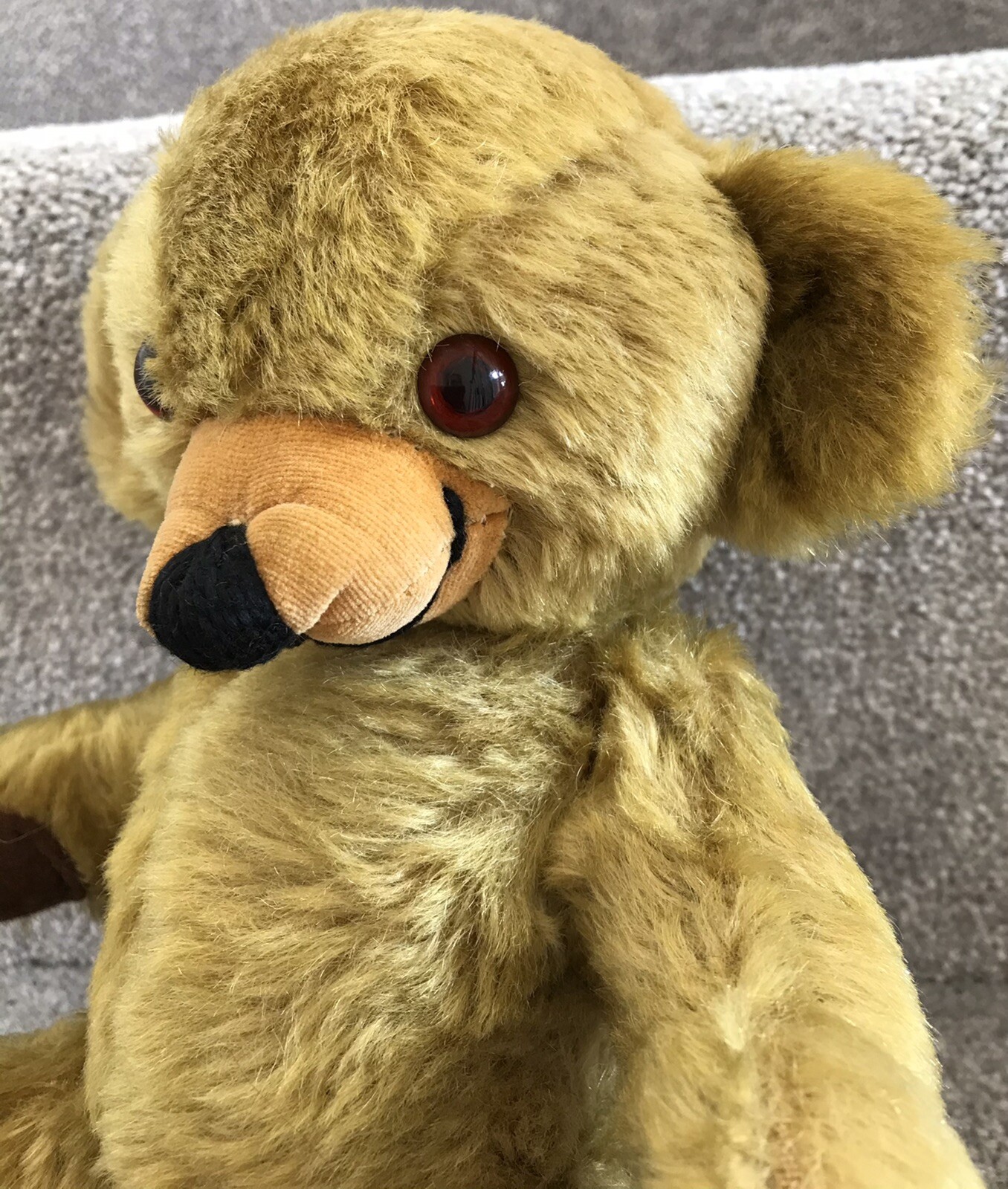 Vintage Merrythought Cheeky Mohair Teddy Bear 10” w/ Bells 