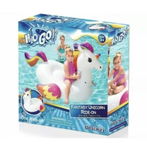 Bestway H2OGO! Fantasy Unicorn Ride-On Pool Float 61” x 47” Kids Summer Toy NIB