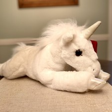 New FAO Schwarz Adopt-A-Pet Unicorn 22  Stuffed Animal With Adoption Certificate