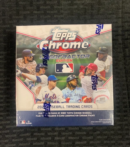 2022 TOPPS CHROME BASEBALL LOGO FRACTORS 2 TEN CARD PACKS PER BOX