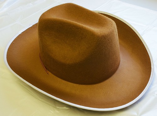 BROWN FELT COWBOY HAT COSTUME ACCESSORY 