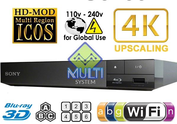 Sony S6700 Region Free DVD & BD ZONE ABC Blu-Ray Disc Player 4K Upscale 3D WIFI - Image 4 of 4