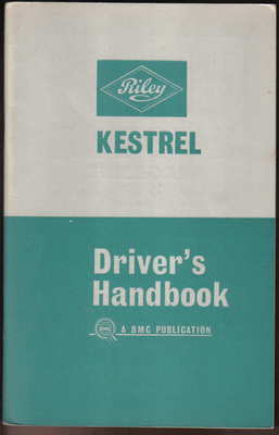 Riley Kestrel 1100 Mk I & II & 1300 Original Owner's Handbook 1965-68 AKD 4289D