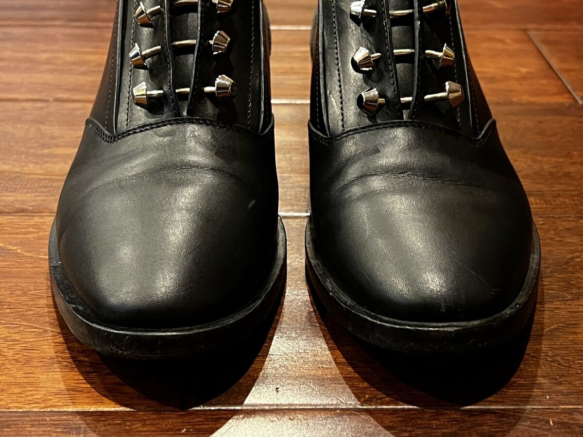 Balenciaga 357843 Black Oxford Women's Sz 39 US 9 Silver Balenciaga 357843 Black Oxford Women's Sz 39 US 9 Silver