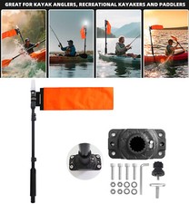 Bandiera palo luce LED kayak canoa pesca pagaia gommone barca bandiera di sicurezza pennant