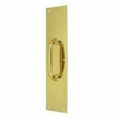 SOLID BRASS  PULL  PLATE  3 1/2'' X 15'' NOS POLISHED BRASS on SOLID BRASS