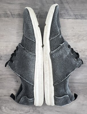 TOMS Del Ray Gray Black Womens Lace Up Casual Comfort Shoes Size 10