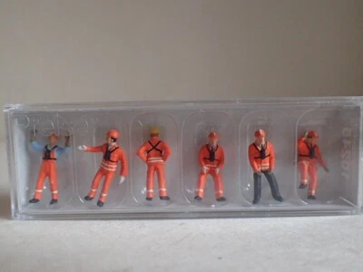 Preiser Rangierpersonal DB Arbeiter Bahn orange 10245 H0 1:87 OVP 6Fig