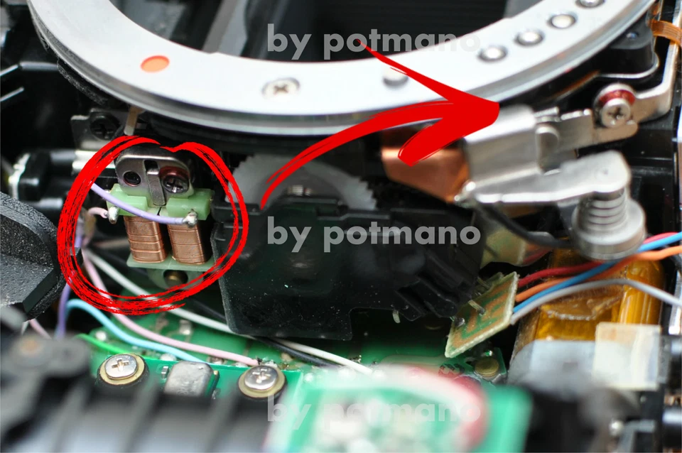 Pentax K-30 K-50 K-70 K-S1/S2 K-500 pieza de solenoide blanco genuino - Japón - Foto 3 de 3