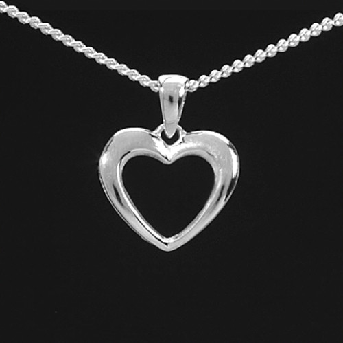 925 ECHT SILBER *** Herz Anhänger 16 mm + Kette optional Herzkette Collier - Picture 2 of 4