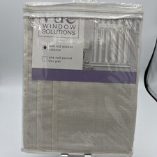 1 Count Vue Window Solutions Kingsbury Natural Window Rod Pocket Valance 52"X14"
