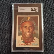 Topps 1957 Roberto Clemente #76 SGC 5.5 Pittsburgh Pirates Baseball Card