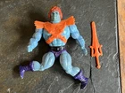 Vintage 1983 Faker He-Man figure complete accessories missing sticker MOTU 1980s