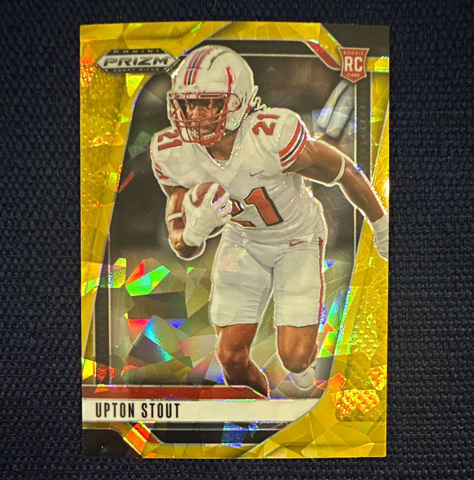 Upton Stout Panini Prizm Draft Picks #149 Gold Ice