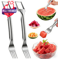 Watermelon Fork Slicer Cutter, 2PCS Stainless...