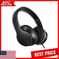 X6 Over-Ear Wired Headphones: Exceptional Bass  Lightweight Comfort in Black