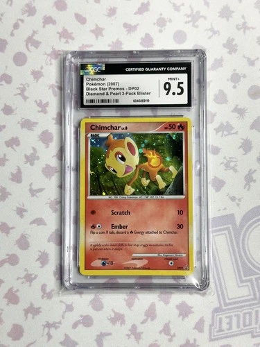 Pokemon Chimchar Cosmos Holo #DP02 Black Star Promo D&P - CGC 9.5