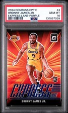 Bronny James JR. Optic Purple Express Lane RC PSA 10 POP 5!! 