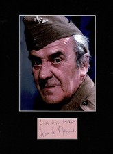 JOHN LE MESURIER SERGEANT WILSON DADS ARMY AUTHENTIC  AUTOGRAPH DISPLAY*2