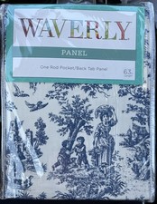 WAVERLY Charmed Life Cornflower Back Tab Rod Pocket 1 PANEL CURTAIN blue 52x63