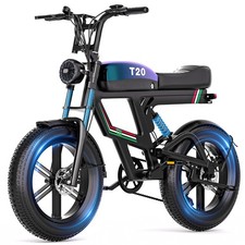 Electric Bike for Adult Peak 1800W 80Miles 30MPH 20" Fat Tire Mountain Ebike US