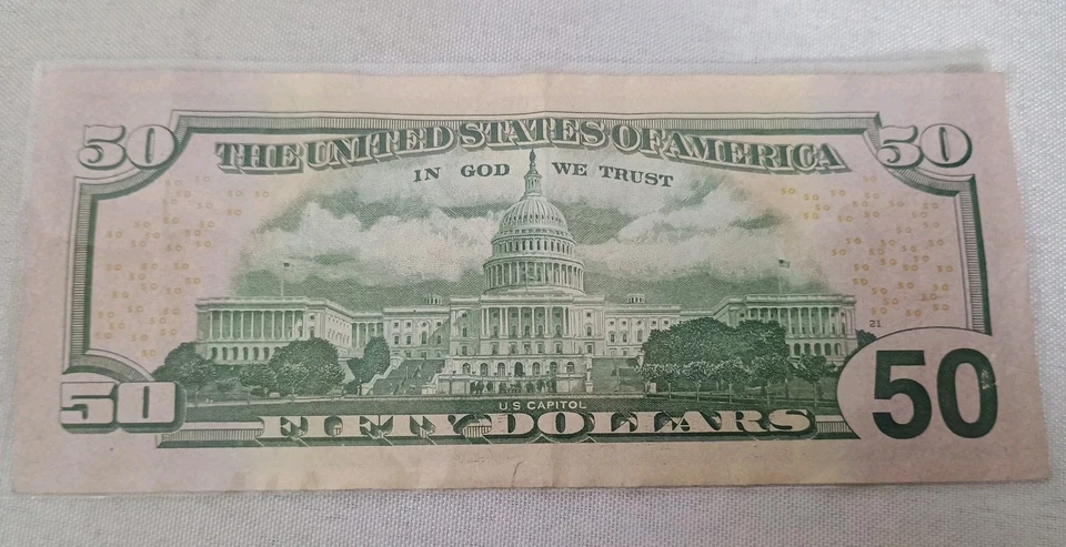 2013 $50 Fifty Dollar Federal Reserve Green Seal Star Note - Image 4 of 4