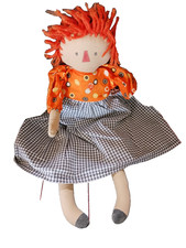 Primitive 18  Handcrafted Handmade Folk Art Rustic Rag Doll Raggedy Ann Style
