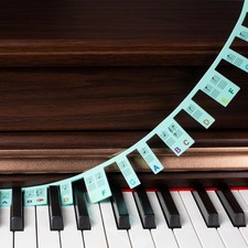 Removable Piano Key Stickers - 88 Key Glow-In...
