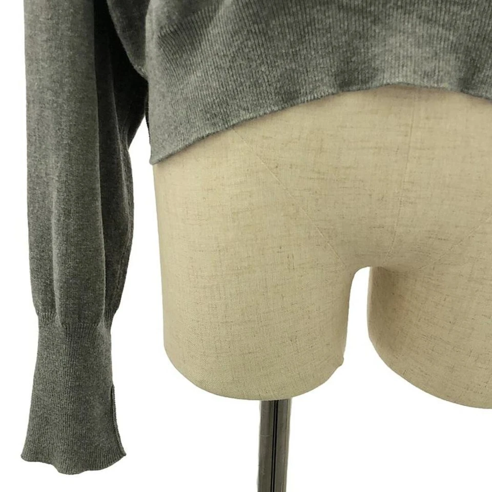 Pulôver feminino Maison Margiela couro cotovelo patch fenda lã malha usado KLDR-0 - Imagem 3 de 4