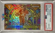 2021  Panini Prizm Draft Keon Johnson RC #7 Stained Glass SSP PSA 10 GEM MINT