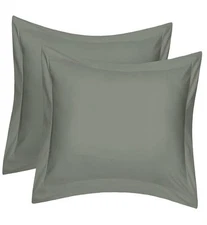  Euro Pillow Sham Set of 2 European 26" x 26" (Pack of 2) Dark Grey Microfiber