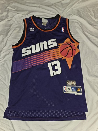 Phoenix Suns Steve Nash #13 Stitched Basketball Jersey Purple Sunburst Mens S