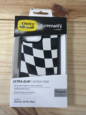 OtterBox Symmetry Series Case for iPhone 16 Pro Max Wavy Charcoal with MagSafe
